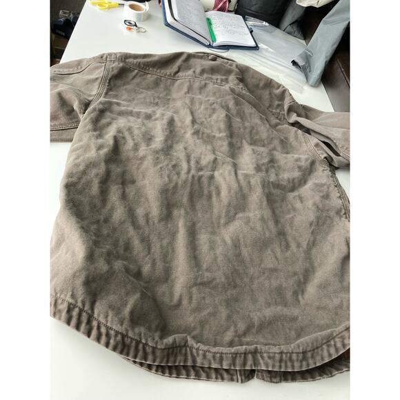 Lakin Mckey men’s canvas shirt jacket brown plaid flannel line size medium - Picture 4 of 4